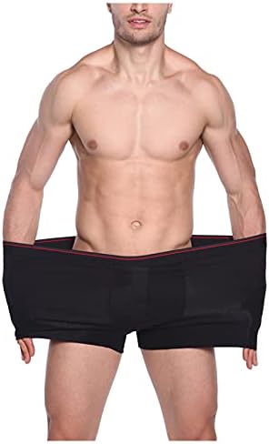 Boxers masculinos Boxer confortável listras grandes listras elásticas de roupas íntimas da cintura masculina masculina