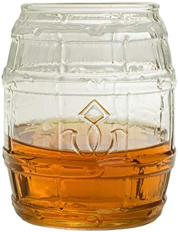 Glass de uísque de barril - Rocks Glass for Rum, Tequila, Scotch, óculos - Presentes de uísque