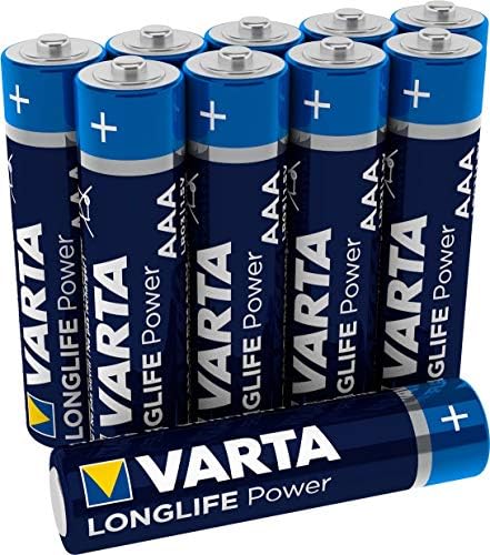 Varta Longlife Power AAA Micro LR03 Bateria alcalina - feita na Alemanha - ideal para brinquedos,