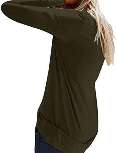 Camiseta de algodão feminino outono verão 2023 roupas de manga comprida Crew pescoço de blusa gráfica