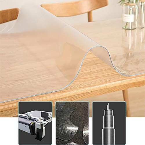 Tampa de mesa de PVC clara, protetor de mesa transparente para serviço pesado, tapete de mesa de