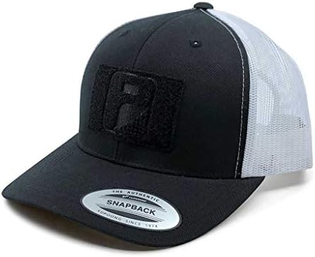 Puxe o patch chapéu tático | Campa de conta curva do Trucker Authentic Snapback | Superfície de loop de 3x2 polegadas