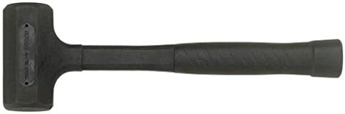 Teng Tools 14 onça de borracha preta face macia sem desperdício/marrrigando martelo de sopro morto - hmdh35, prata, 35mm