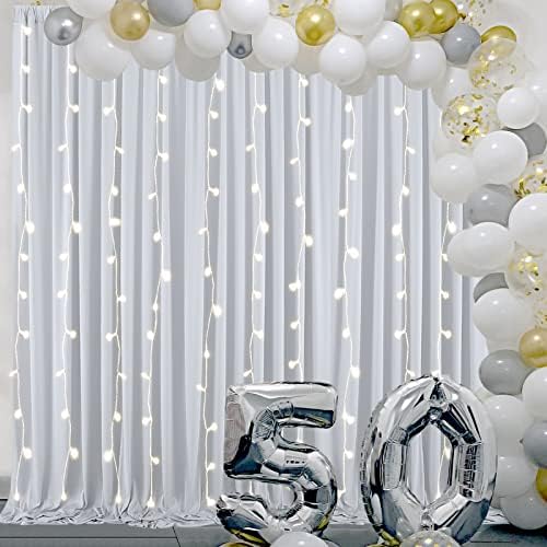 Cortina de cenário cinza prateado para festas rugas de casamento grátis prata cinza cortinas cortinas