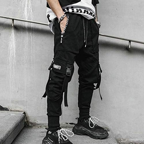 Jogadores masculinos Cargo punk Baggy Techwear Hip Hop Harem Streetwear Calças Tactical Pants