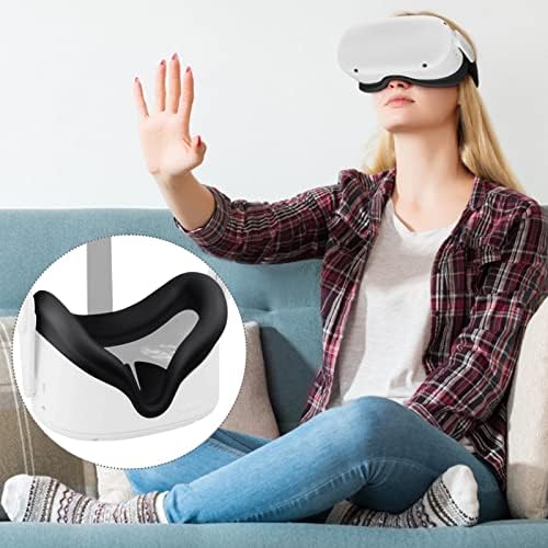 Finpac VR Face Cover Conjunto para Oculus Quest 2, máscara de almofada de silicone à prova de suor