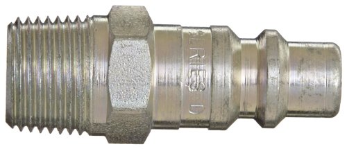 Dixon Valve D3M3 Aço de aço Industrial Intercâmbio Pneumático, mamilo, 3/8 acoplamento x 3/8 - 18 NPTF Male thread