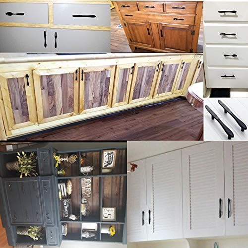 HONBAY 3PCS Porta do armário de metal puxa colher faca garça de porta da forma com parafusos para casa de armário de armário de cozinha em casa gaveta de armário