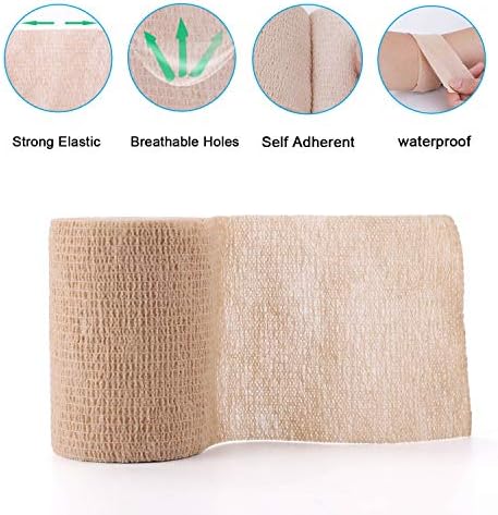 Bandagem coesa auto-adesiva Bandagem flexível fita elástica flexível Elastic de primeiros socorros de primeiros