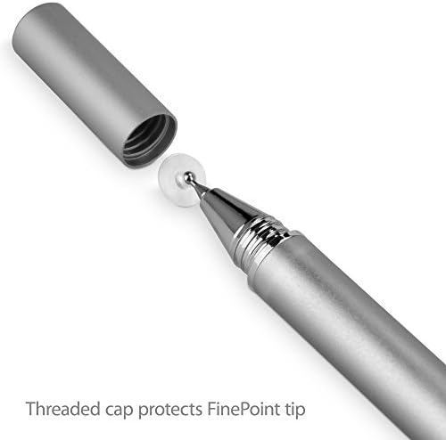 Caneta de caneta de ondas de ondas de caixa compatível com emdoor em -i12u - caneta capacitiva finetouch, caneta de caneta super precisa para emdoor em -i12u - prata metálica