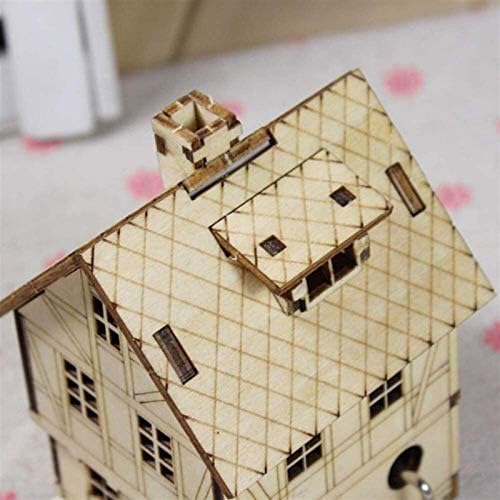 ALREMO HUANGXING-Caixa de música em forma de madeira em forma de madeira, decoração de decoração de decoração de decoração para decoração de decoração para casa de aniversário Decoração de brinquedos de brinquedos para casa