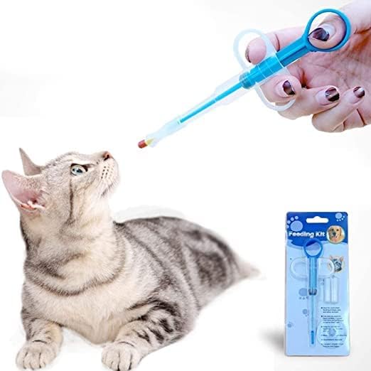 Medicina de dispensador de pílula de animais, cápsulas de pílula de gato para cães de estimação empurrador, para
