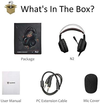 Fone de ouvido Nubwo Gaming, fones de ouvido de jogos estéreo sobre o ouvido com microfone compatível com PC, computador, laptop, ps4, xbox One, Nintendo Switch, Mac, iPad, PSP