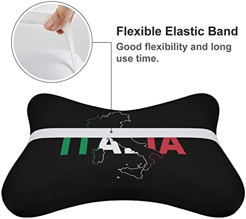 Italia Flag Mapa Car Necue travesseiro de pescoço de carro macio travesseiro de travesseiro de pescoço