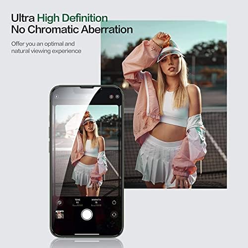 Protetor de tela de vidro SmartDevil 3 Pack para iPhone 13 Pro 6,1 polegadas com 3 protetor de lente de câmera de 3 pacote, [Quadro de instalação fácil] [10x de grau militar à prova de brilho] Diamantes HD Free Free-Bubble Free Free