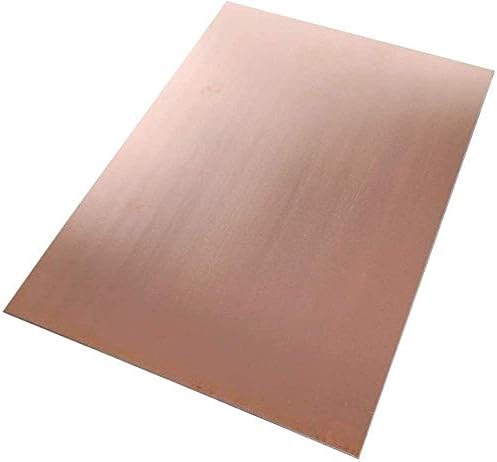 Nianxinn Cobper Metal Folha Placa de folha 1,2x 100 x 150 mm Folhas de placa de metal de cobre cortadas