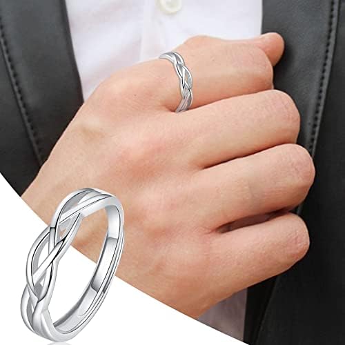 Anéis de moda para mulheres anéis de ponta aberta, tamanho ajustável, casal usando anéis do dia dos namorados