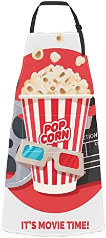 Clapper de filme e filme Reel Cinema Avens Cozinha Clapper e Film Reel Cinema Tie ajustável com bolsos para adultos