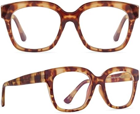 Diff Reading Glasses Bloqueio de luz azul, leitores leves de grandes dimensões AVA elogia os óculos