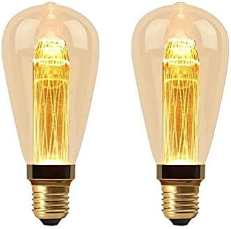 E26 Edison Filamento vintage Bulbos ST64 âmbar lâmpada de vidro, lâmpadas brancas de tonalidade de ouro
