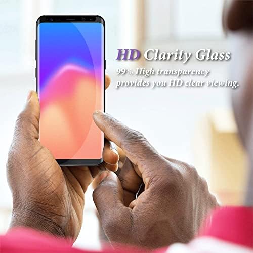CNARERY [2 pacote [cobertura completa] Protetor de tela para Samsung Galaxy S9, 3D Curved/Fácil Instalação/Case