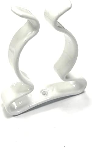 10 x Terry Tool Clips White Plástico revestido a aço de mola garras Dia. 6mm