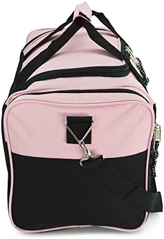 Dalix 21 Blank Sports Duffle Bag Gym Bag Duffel com alça ajustável em rosa