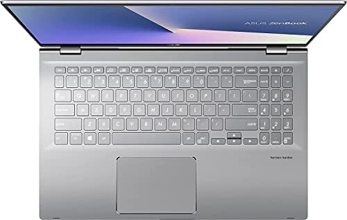 2022 O mais novo Asus ZenBook 2 em 1 15,6 ”Laptop de tela de toque FHD | AMD Ryzen 7 5700U | 8 GB de RAM | 256 GB SSD | Teclado de retroiluminação | Windows 11 | Cinza | com pacote de hub USB3.0