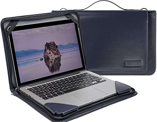 Broonel Blue Leather Laptop Messenger Case - Compatível com Dell Latitude 5300 13,3 Laptop de negócios