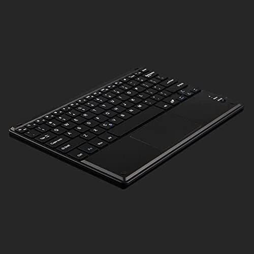 Teclado de onda de caixa compatível com o teclado Yumkem Octa Core L211 - Teclado Bluetooth Slimkeys com TrackPad, teclado portátil com trackpad - Jet Black