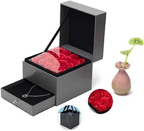 WSZJJ JOENS CAIXO - Organizador do Brincador - Slots Classic Jewelry Box com gaveta ， Fechamento moderno