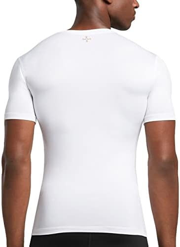 Tommie Copper Men's Core Compressão de manga curta Camisa de pescoço | UPF 50, camada base respirável para esportes, academia e suporte