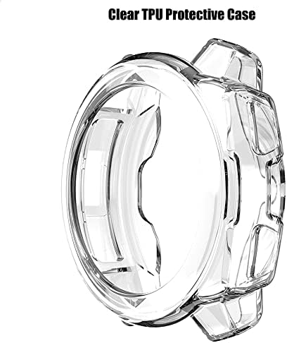 Para instinto de Garmin e instinto Solar Smartwatch Smartwatch Protetores de tela de vidro + plugues anti-poeira da porta do carregador + Tampa de caixa de TPU protetora