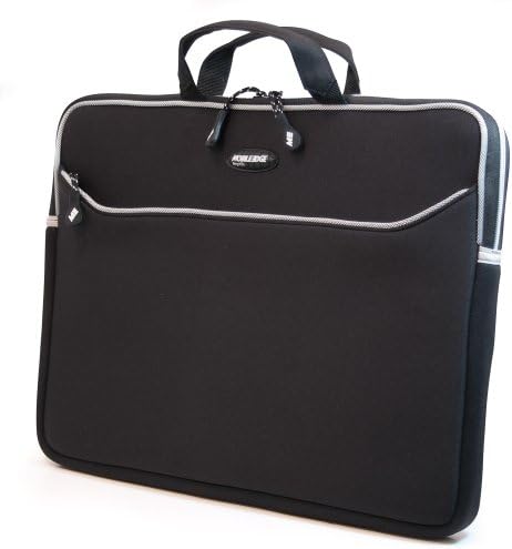 Mobile Edge Slipsuit, luva de laptop EVA almofadada com alça, telas de 17,3 polegadas, bolso externo grande com zíper, resistente à água, Black Mess1-173