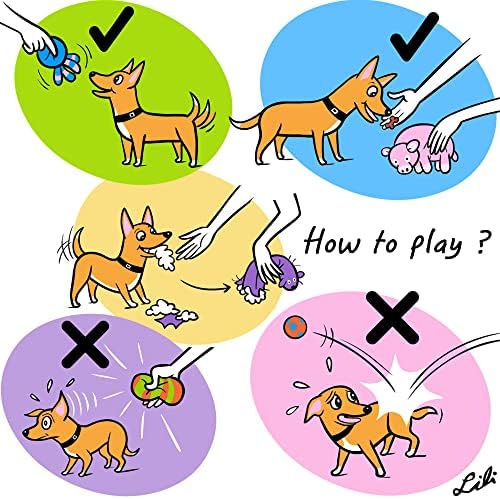 Chiwava 4pcs 2.4 '' Squeak Latex Puppy Toy Toy Animal Funny Sets Pet Interactive Play para cor de cão pequeno