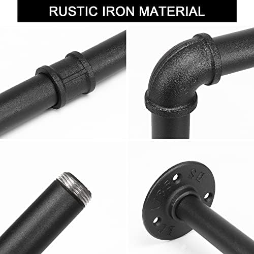 Livabber Industrial Pipe Roups, rack de vestuário de ferro destacável para uso intelectual montado
