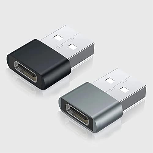 Usb-C fêmea para USB Adaptador rápido compatível com o seu Raspberry Pi 3 Modelo B para Charger, Sync, dispositivos OTG como teclado, mouse, zip, gamepad, pd