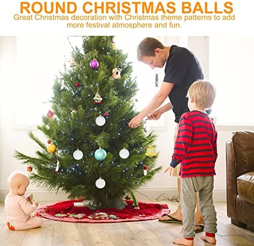 20pcs Christmas Ball transparente Bola de 50 mm de ornamentos de preenchimento de plástico para a árvore de Natal Tree Diy Crafting Holida de casamento Decoração de casa Supplies de festa