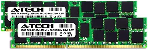 A -Tech 32GB Kit Memory RAM para HP Z800 Estação de trabalho - DDR3 1866MHz PC3-14900 ECC Registrado RDimm 2RX4 1.5V - Servidor