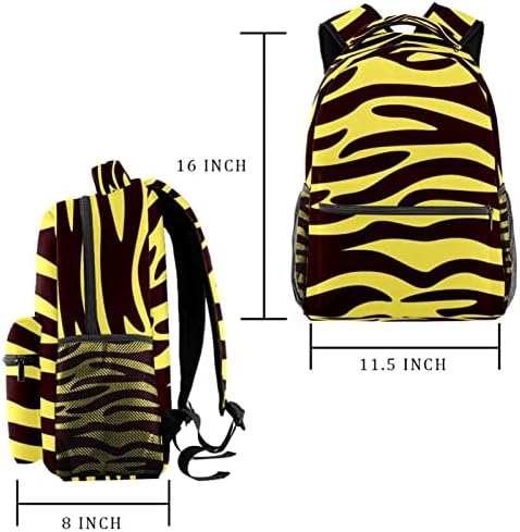 Mochila laptop VBFOFBV, mochila elegante de mochila de mochila casual bolsa de ombro para homens, impressão de tigre de animais amarelos marrons