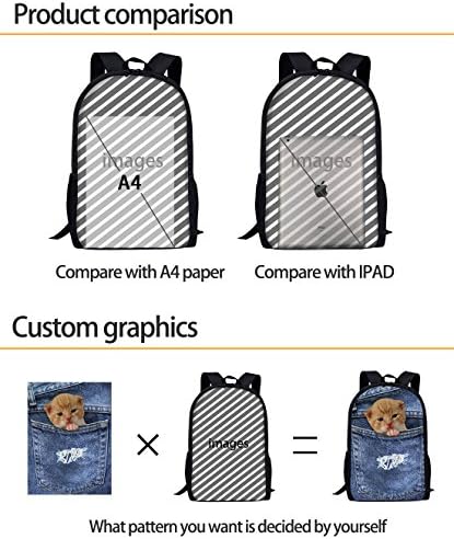 PrintPub Cat Eyes Design Backpack Kids Durável Bolsa escolar para homens Bages de laptop Classic Travel Daypack