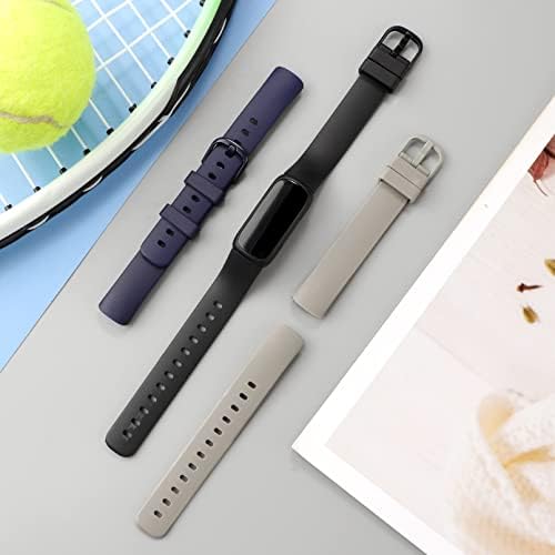 Farluya 10 pacote compatível com Fitbit Inspire 3 Bands, Bandas Soft Sports Pulseira de Silicone Substitui