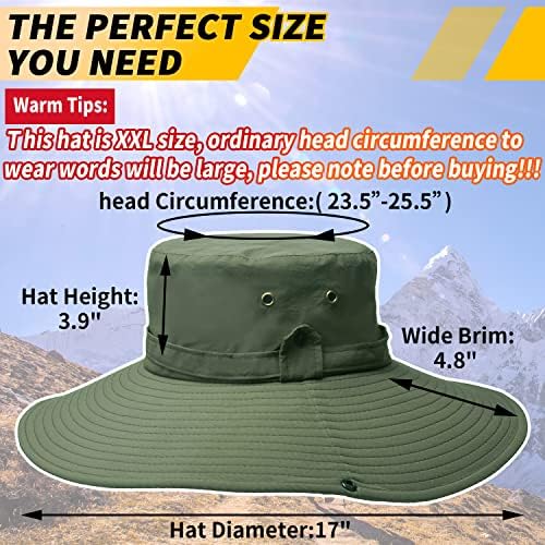 【Oversiza xxl】 chapéu de sol para homens, 【upf50+hato-de-interopagem à prova d'água】 chapéu de pesca