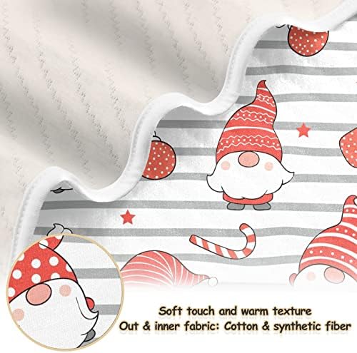 Cataku Gnome fofo Christmas Baby Clanta para meninos Meninas Cotores de algodão Cama Cama Lança macio macio recebimento de bebê para carrinho de berço 30 x 40