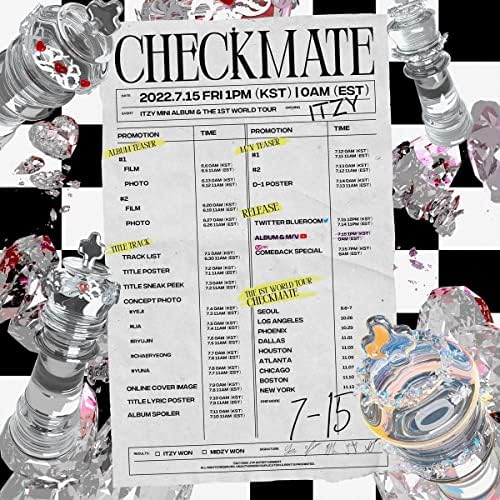 Itzy - CheckMate Standard Edition [Random Ver.] Um álbum aleatório+pré -ordem benefícios limitados+presente