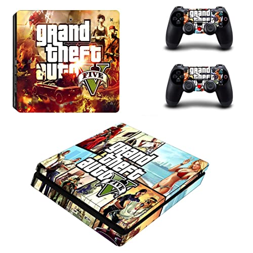 Para PS4 Normal - Game Grand GTA Roubo e Auto PS4 ou Ps5 Skin Skin para PlayStation 4 ou 5 Console