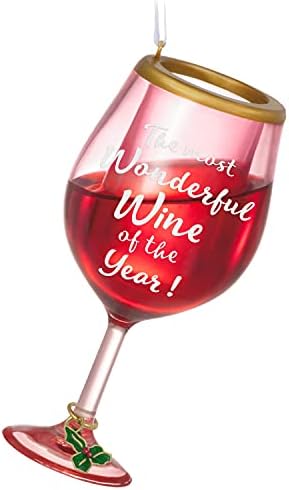 Hallmark Keetake Ornamento de Natal 2021, Vinho Time Wine Glass