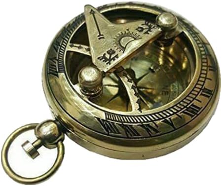 Vintage Solid Brass Compass para viajar Trekking acampamento para caminhada Bolso Push Button Pocket Pocket Polock