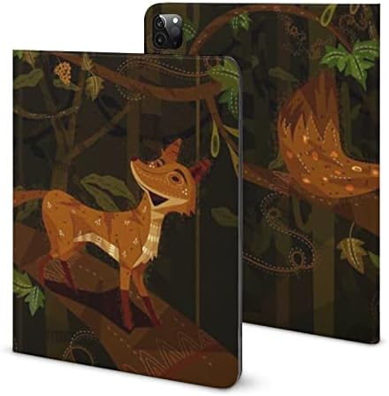 Casa de raposa de animais selvagens na capa de flip -stand slim stand com um suporte de lápis compatível com iPad Pro 2021 （11in）