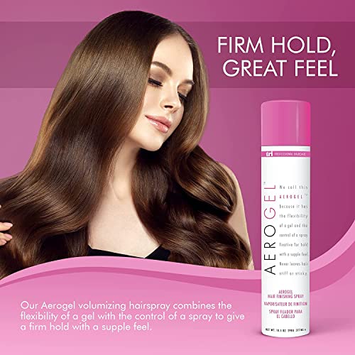 Tri Airgel Hairspray - Spray de acabamento para cabelos não tóxicos para estilo, volumização e segurando cabelos encaracolados com espera flexível - para mulheres e homens - pacote de 6